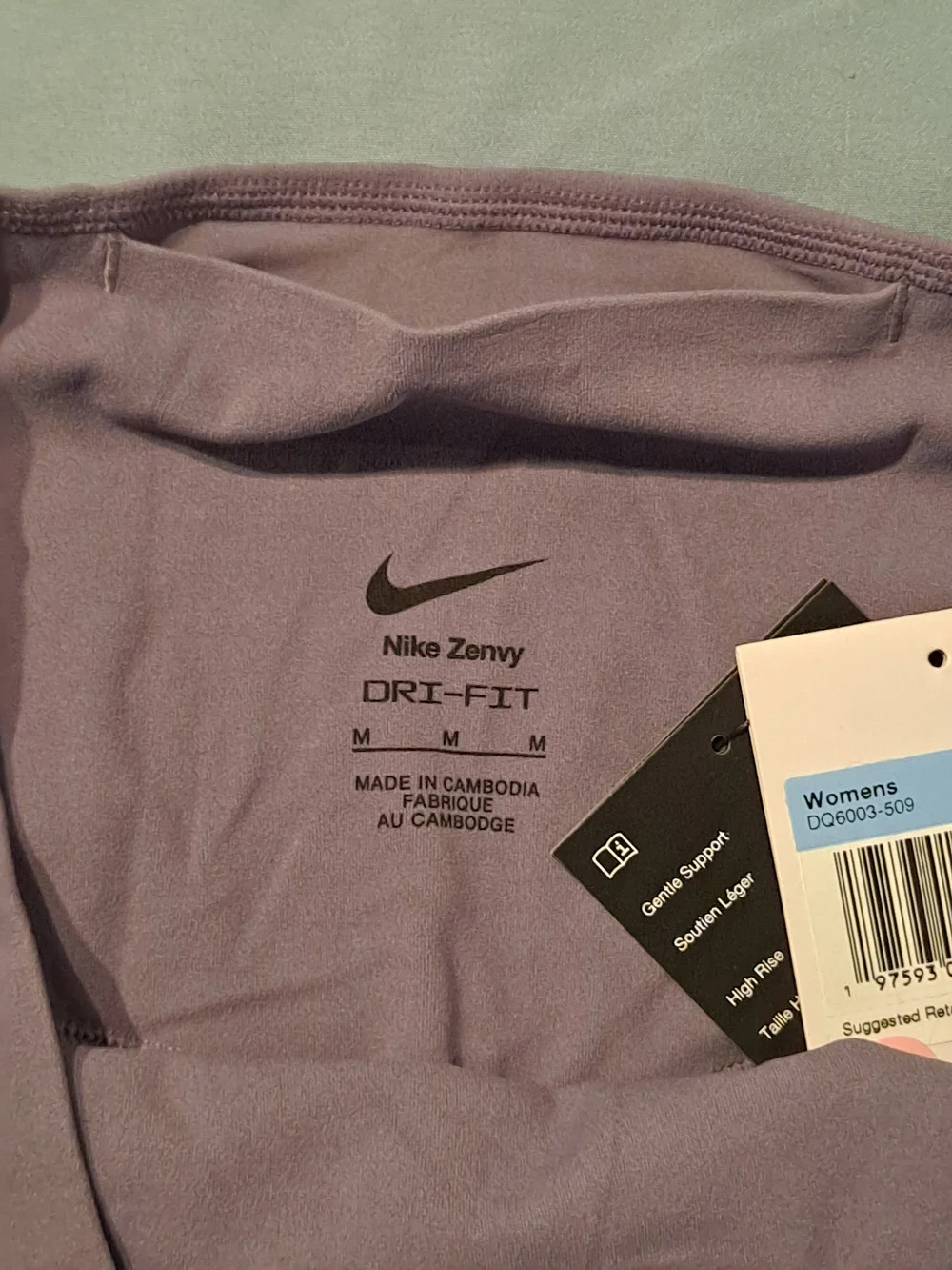 Nike Zenvy Light purple high rise women's bikers shorts size Medium - Picture 3 of 4